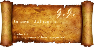 Gramer Julianna névjegykártya